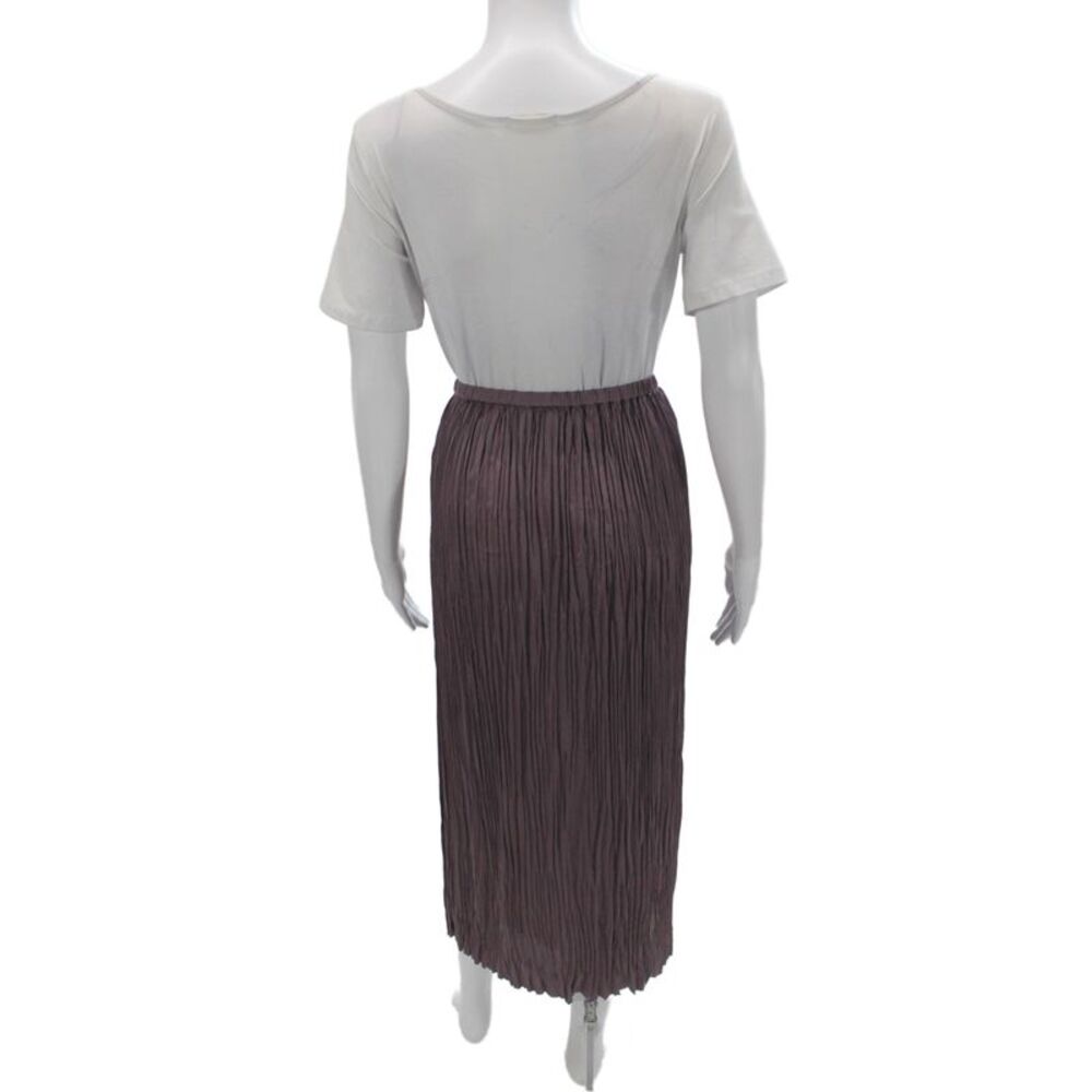 Vince Women Brown Pleated Midi Skirt Size M - Picture 3 of 6